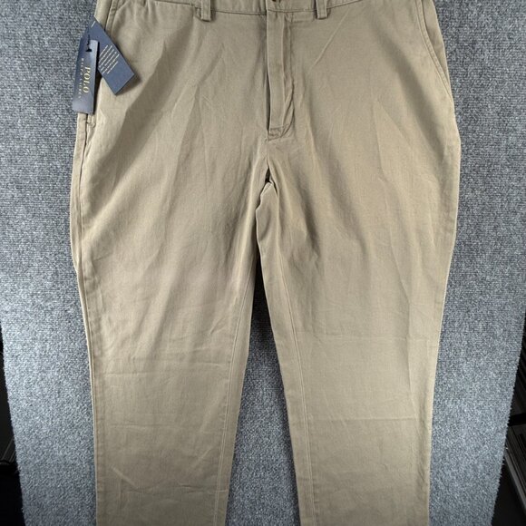 NWT Polo Ralph Lauren Hudson Tan Chino Pants Men 34x30 Cotton Twill Relaxed Fit - Picture 1 of 15